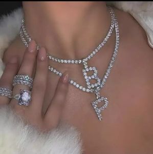 Letter A-Z alphabet iced out pendant